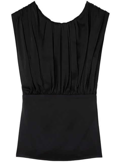 Jil Sander ruched-detailed sleeveless blouse - Black - zdjęcie produktu nr 1