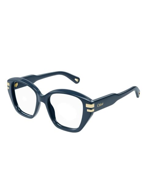 Chloé Eyewear oversize-frame glasses - Blue - zdjęcie produktu nr 2