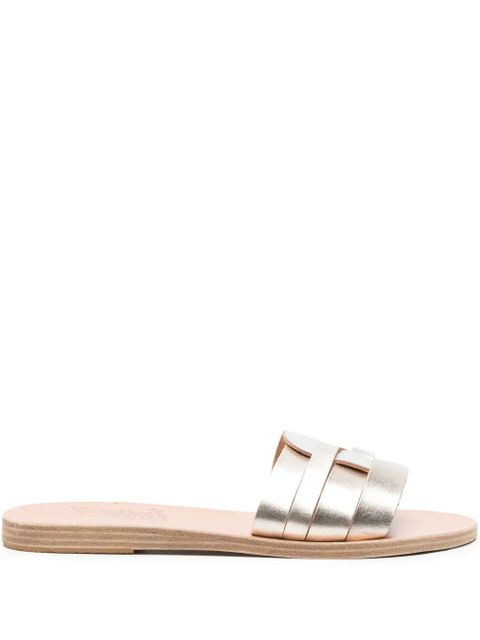 Ancient Greek Sandals Filenada leather slides - Gold - zdjęcie produktu nr 1