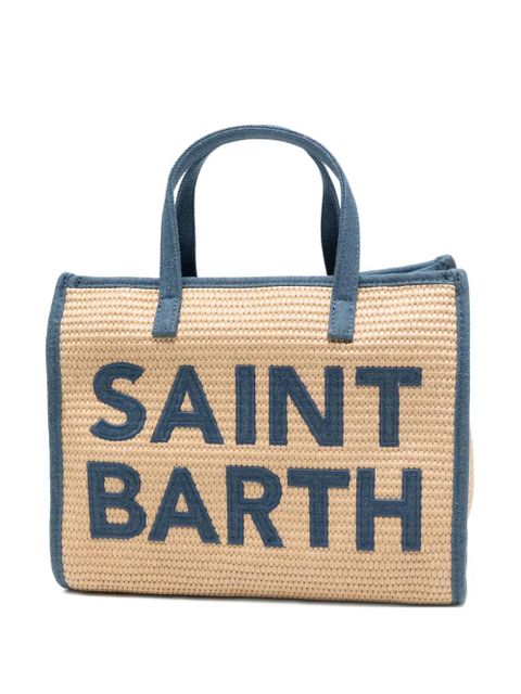 MC2 Saint Barth logo-embroidered woven tote bag - Neutrals - zdjęcie produktu nr 1