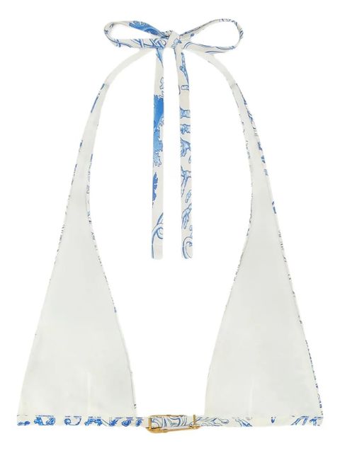 Versace Underwater Barocco triangle bikini top - White - zdjęcie produktu nr 2