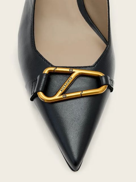 AllSaints szpilki skórzane Hera Slingback Shoe