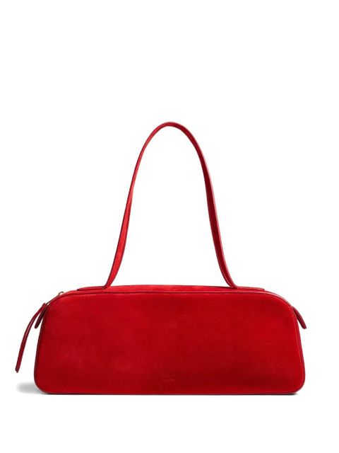 KHAITE Simona suede shoulder bag - Red - zdjęcie produktu nr 1