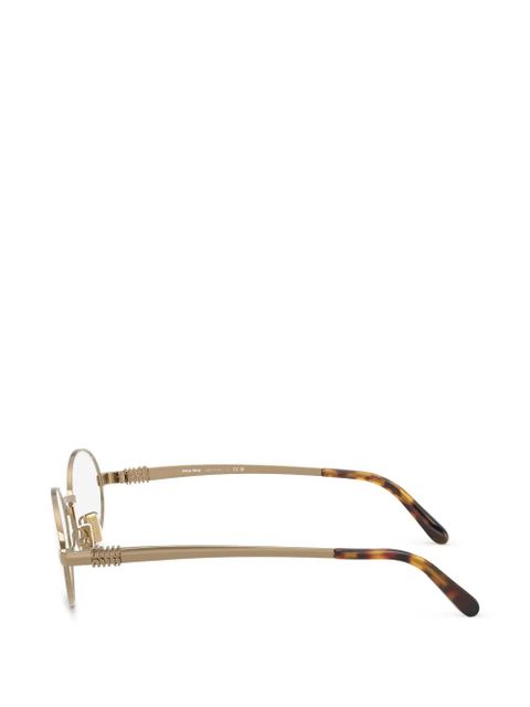 Miu Miu Eyewear oval-frame glasses - Gold