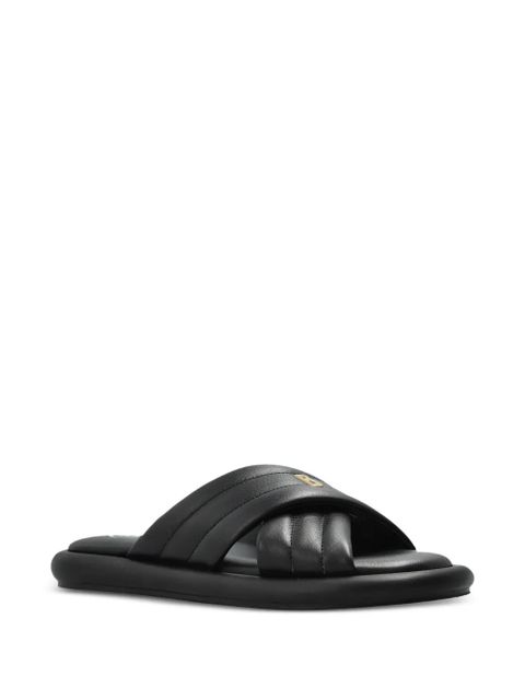 BOGNER quilted crossover sandals - Black