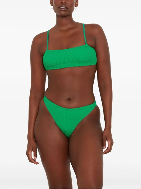 Hunza G Gigi crinkle-effect bikini - Green