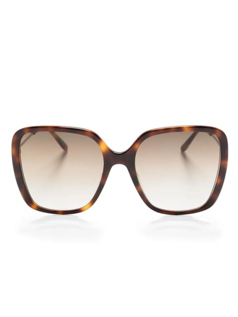 Chloé Eyewear tortoiseshell-effect square-frame sunglasses - Brown - zdjęcie produktu nr 1
