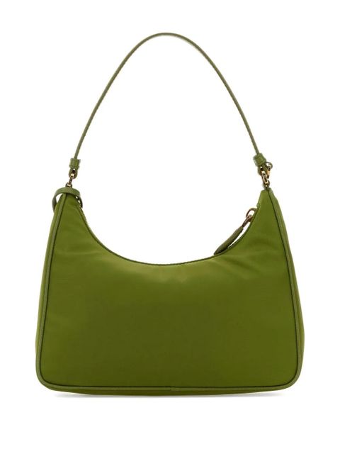 Prada logo plaque satchel cross body bag - Green