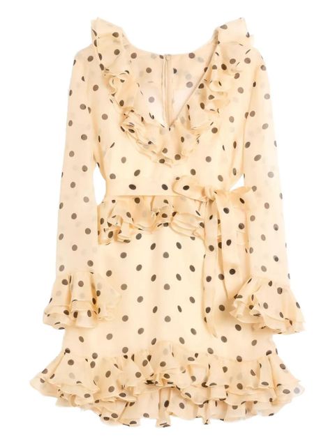Valentino Garavani polka dot-print organza mini dress - Neutrals - zdjęcie produktu nr 1