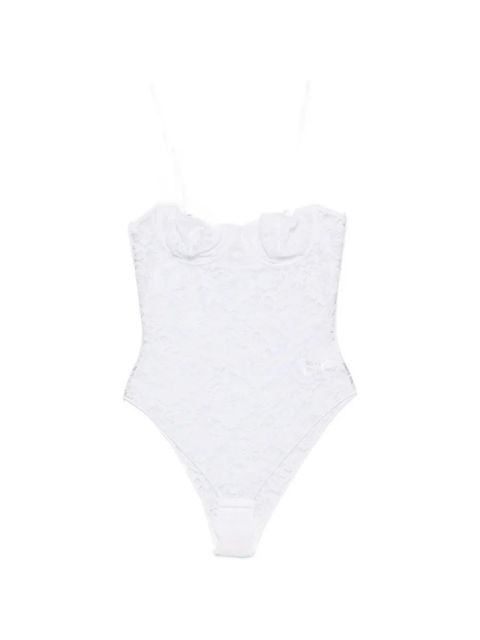 Oséree lace-embroidered underwired body - White - zdjęcie produktu nr 1