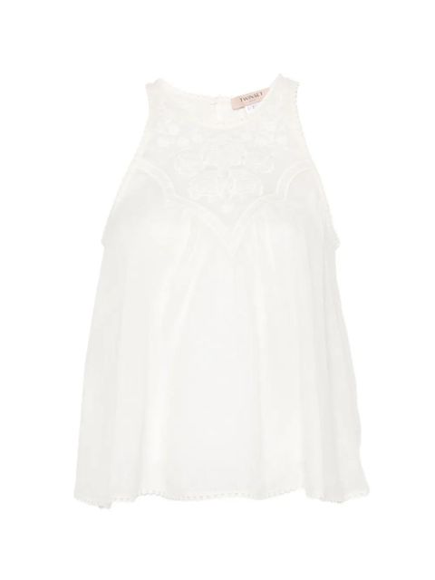 TWINSET sleeveless round-neck blouse - Neutrals - zdjęcie produktu nr 1