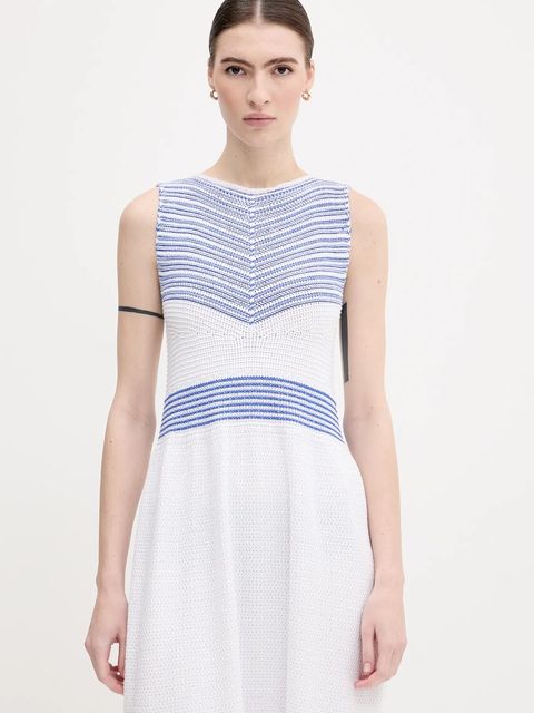 United Colors of Benetton sukienka kolor niebieski maxi rozkloszowana 1194EV02A