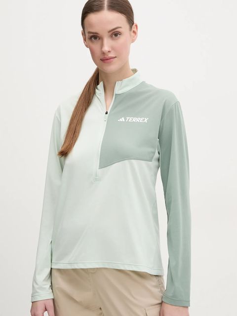 adidas TERREX longsleeve sportowy Multi kolor zielony z półgolfem JE0362 - zdjęcie produktu nr 1