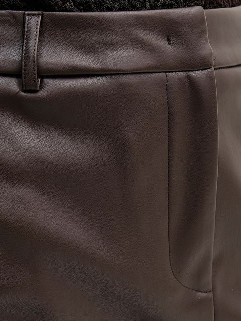 Sandro Ferrone spódnica kolor brązowy midi prosta S15YBFRIBES