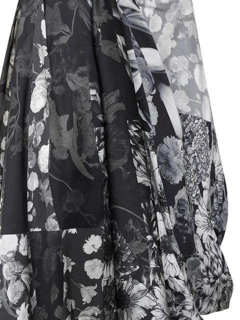 Maison Margiela floral-print draped asymmetric skirt - Black - zdjęcie produktu nr 2