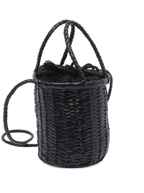 DRAGON DIFFUSION braided leather bucket bag - Black - zdjęcie produktu nr 1
