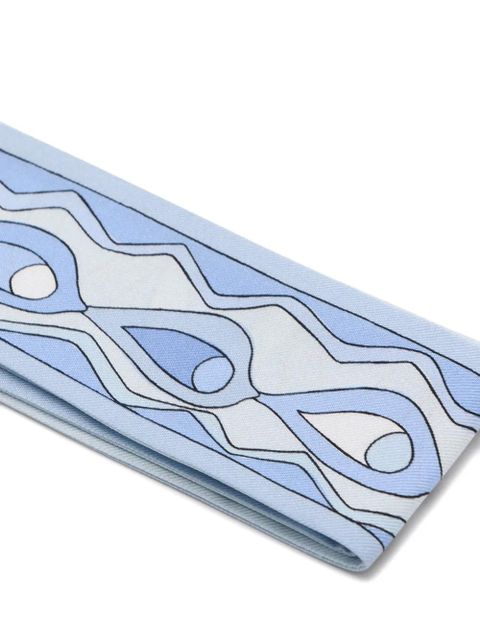 PUCCI Marmo-print silk scarf - Blue