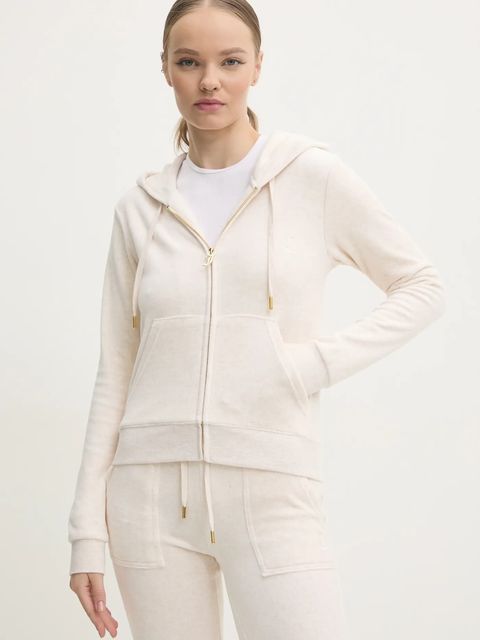 Juicy Couture bluza welurowa ROBERTSON GOLD - zdjęcie produktu nr 1