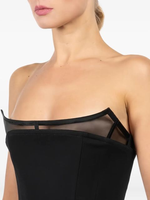 Blumarine mesh crepe top - Black