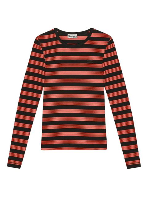 GANNI striped T-shirt - Orange - zdjęcie produktu nr 1