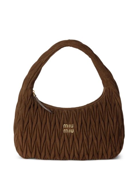 Miu Miu Wander matelassé shoulder bag - Brown - zdjęcie produktu nr 1