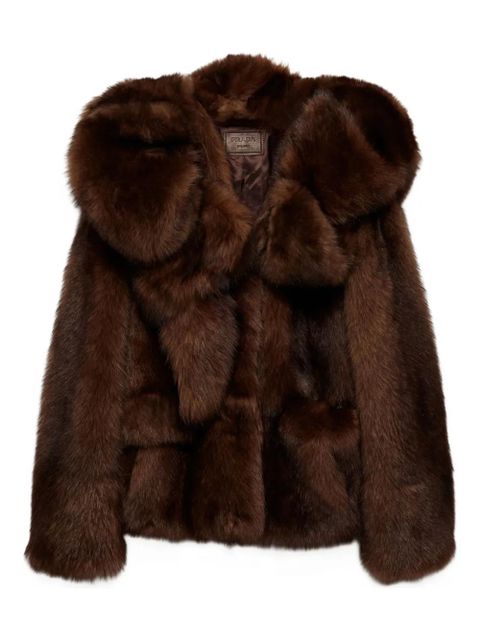 Prada hooded shearling jacket - Brown - zdjęcie produktu nr 1