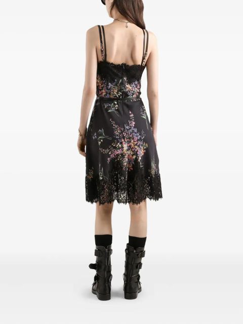 Dolce & Gabbana floral lace mini dress - Black