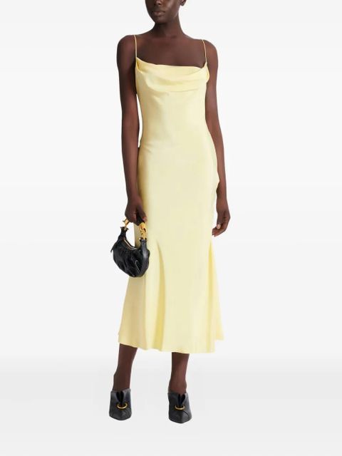 Balmain cowl-neck satin dress - Yellow - zdjęcie produktu nr 2