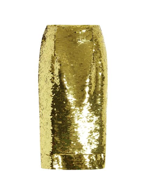 16Arlington Nyla sequin midi skirt - Green