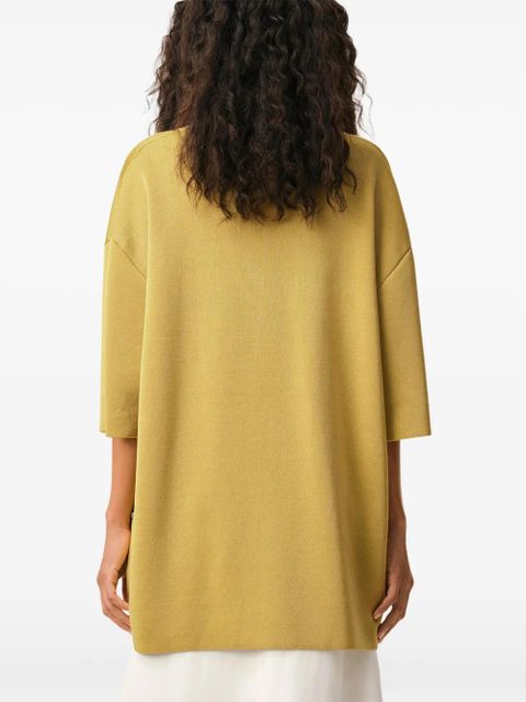 AMI Paris V-neck short-sleeve top - Yellow