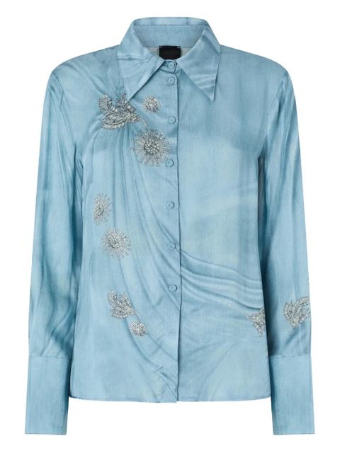 PINKO trompe l'oeil-print shirt - Blue - zdjęcie produktu nr 1