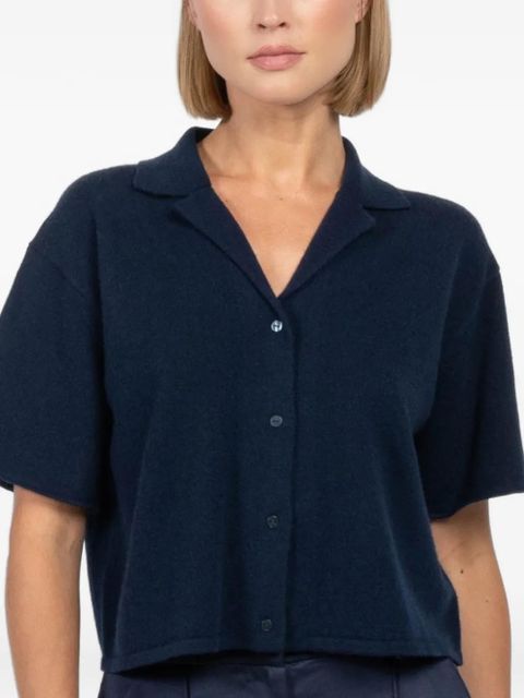 Simkhai Alma button short-sleeved top - Blue