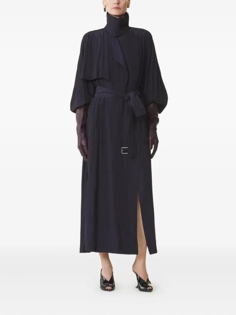 Lanvin pleated belted trench coat - Black - zdjęcie produktu nr 2