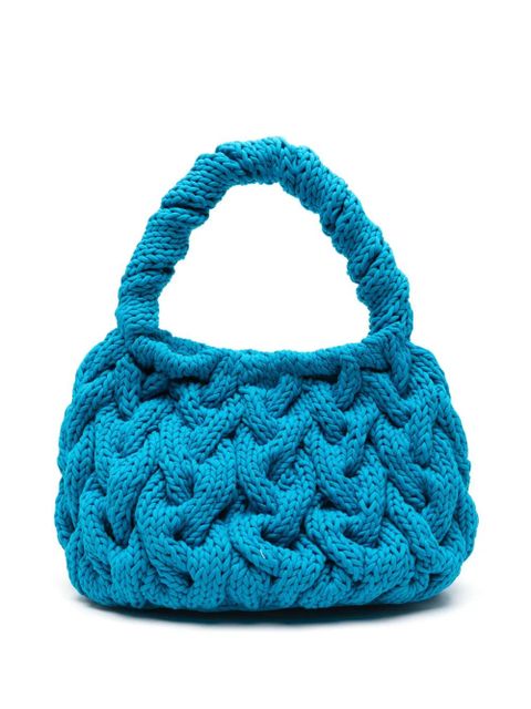 JW Anderson cable-knit tote bag - Blue - zdjęcie produktu nr 1