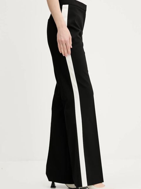 HUGO spodnie damskie kolor czarny dzwony high waist 50544753