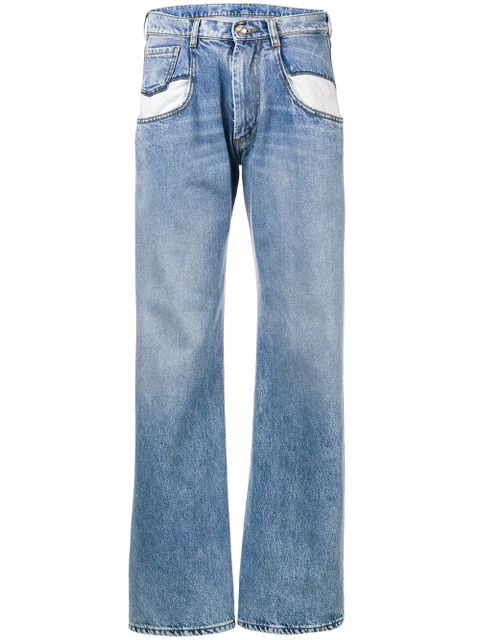Maison Margiela contrast-pocket straight-leg jeans - Blue