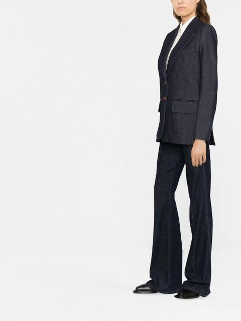 Chloé two-button denim blazer - Blue