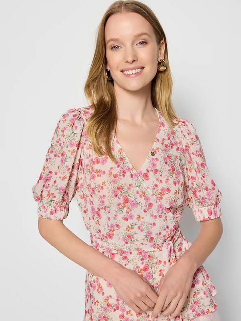 Bizuu sukienka ISLAY kolor różowy midi rozkloszowana ISLAY MULTIKOLOR