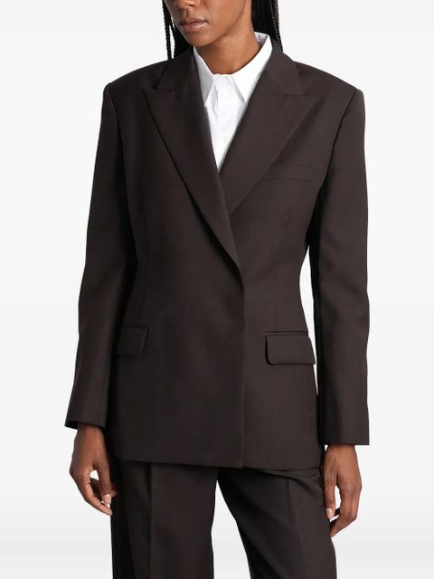 ANINE BING double-breasted wool blazer - Brown - zdjęcie produktu nr 2