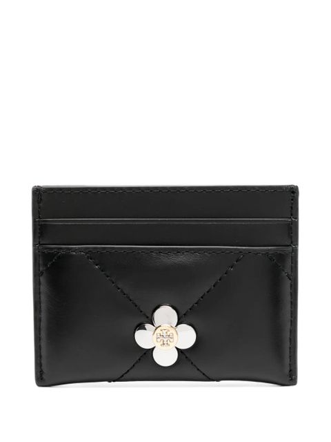 Tory Burch Kira clover diamond quilt cardholder - Black - zdjęcie produktu nr 1