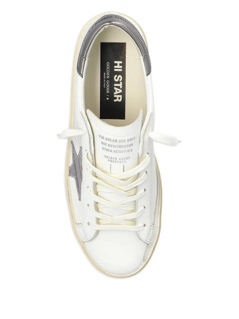 Golden Goose Hi Star leather sneakers - White