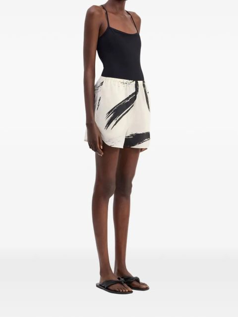 LouLou de Saison Nilo elasticated printed shorts - Neutrals