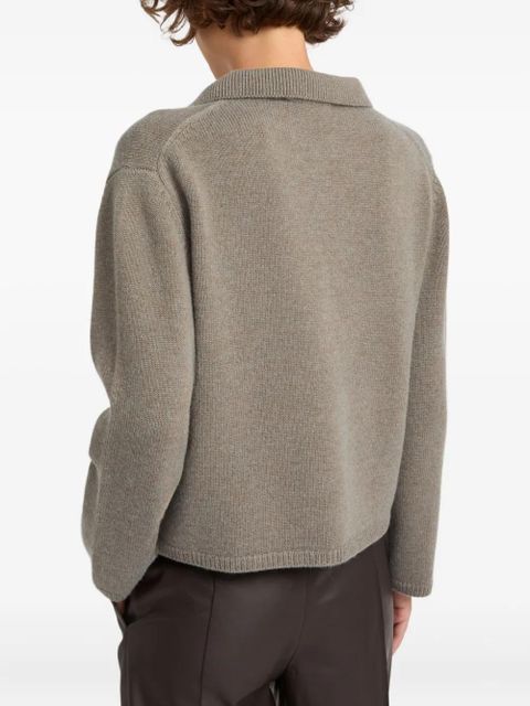 Yves Salomon polo-collar sweater - Grey