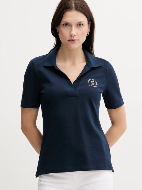 Tommy Hilfiger polo damski kolor granatowy WW0WW45807 - zdjęcie produktu nr 1