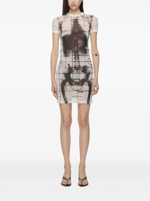 Jean Paul Gaultier Squeletor mini dress - White