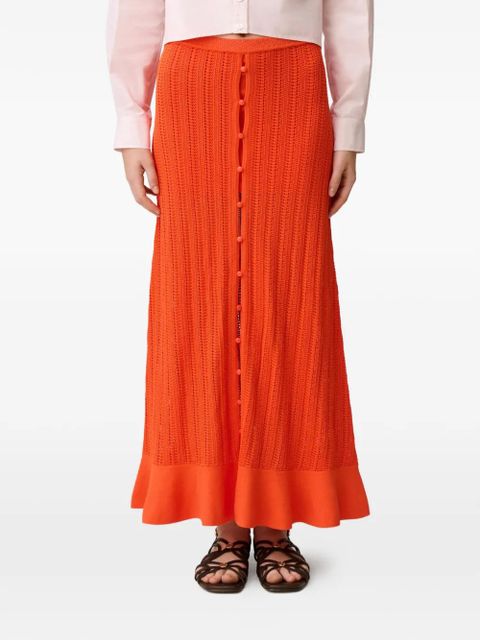 Claudie Pierlot button knitted skirt - Orange