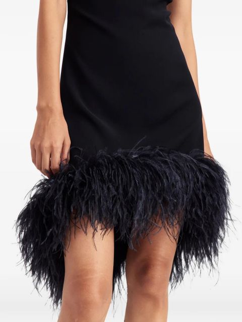 16Arlington Addy feather-trim mini dress - Black