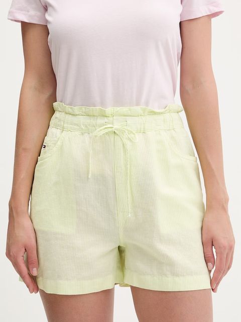 Tommy Jeans szorty damskie z lnem - zdjęcie produktu nr 1