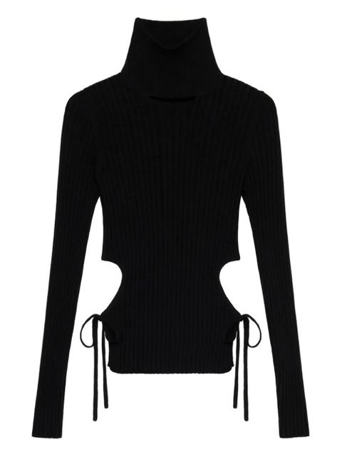 Blumarine turtleneck cut-out top - Black - zdjęcie produktu nr 1
