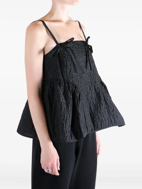 Cecilie Bahnsen tie-detailing top - Black